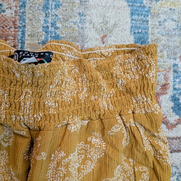 Mustard Floral Pants - Picture 3 of 3